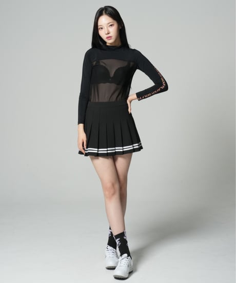 アイスシースルーUVカットレターリングモックネックインナー (2colors)