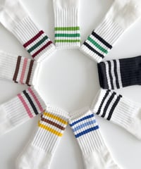トリプルカラーラインソックス (滑り止め付/9colors)
