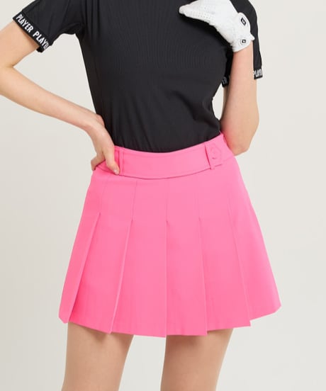 ベルトディテール付きプリーツスカート (3colors)