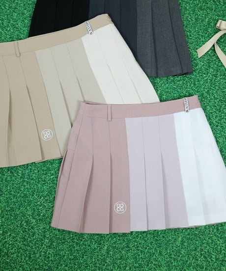 カラーミックスプリーツスカート (3colors)