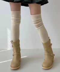シャーリングニーハイソックス (3colors)