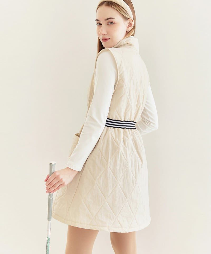 pelleq キルティングベストワンピース　Free size pelleq キルティングベストワンピース Free size