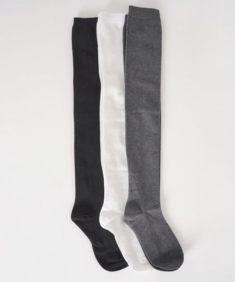 ベーシックモノトーンソックス (ニーハイ/ハイソックス/3colors)