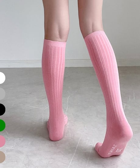 カラーリブハイソックス (滑り止め付/10colors)