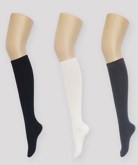 ベーシックモノトーンソックス (ニーハイ/ハイソックス/3colors)