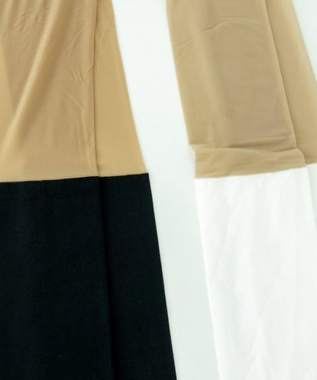 15+70デニールUVカットツートーンタイツ (ニーハイ/ハイソックス/2colors)