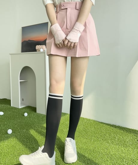 15+70デニールUVカットダブルラインツートーンタイツ (滑り止め付/ニーハイ/ハイソックス/2colors)