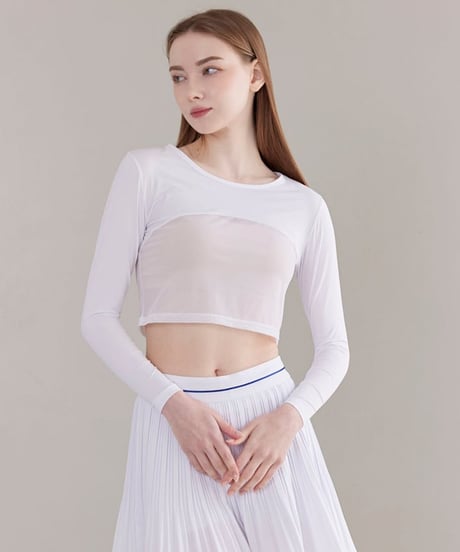 クールメッシュUVカットクロップドインナー(3colors)