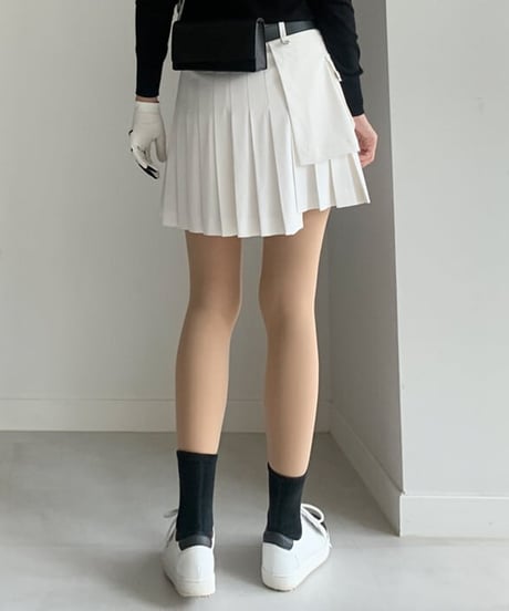 レザーロングヒップポーチ (携帯収納可能/マグネットタイプ/ベルト付き/2colors)