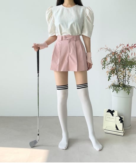 15+70デニールUVカットダブルラインツートーンタイツ (滑り止め付/ニーハイ/ハイソックス/2colors)