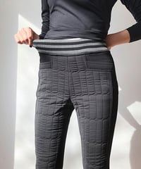 防風防寒キルティング裏起毛スリムパンツ(S～2XL/2colors)