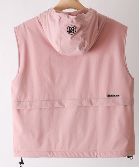 フード付きジップアップベスト (4colors)