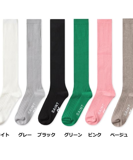 カラーリブハイソックス (滑り止め付/10colors)