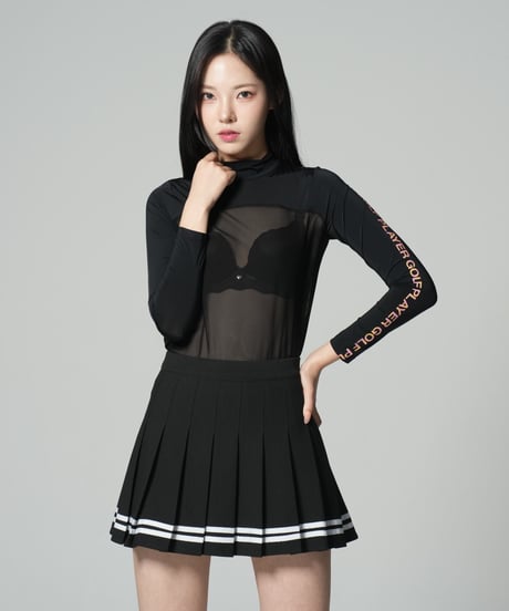 アイスシースルーUVカットレターリングモックネックインナー (2colors)