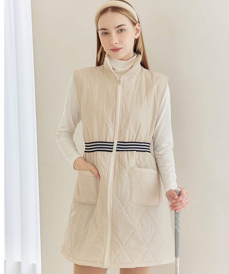 2WAYキルティングワンピースベスト (4colors) | ダブリューゴルフ