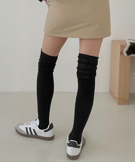 シャーリングニーハイソックス (3colors)