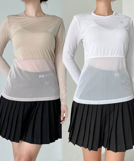 冷感メッシュUVカットインナーシャツ (長袖/3colors)