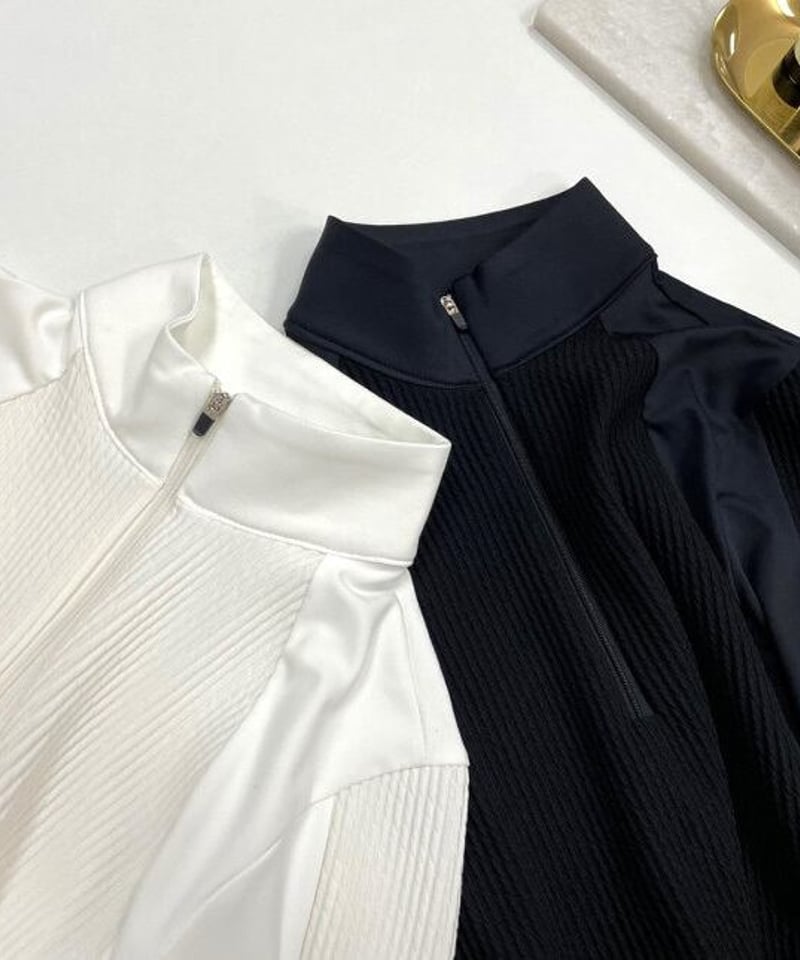 裏起毛モックネックハーフジップアップシャツ (2colors) | ダブリュー