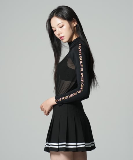 アイスシースルーUVカットレターリングモックネックインナー (2colors)