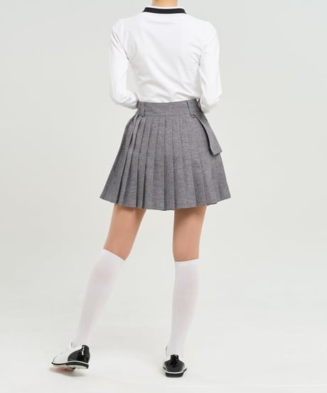 ビッグポケット付きプリーツスカート 2colors
