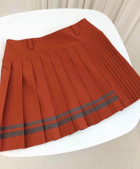 ダブルラインデュアルプリーツスカート (大きいサイズあり/4colors)