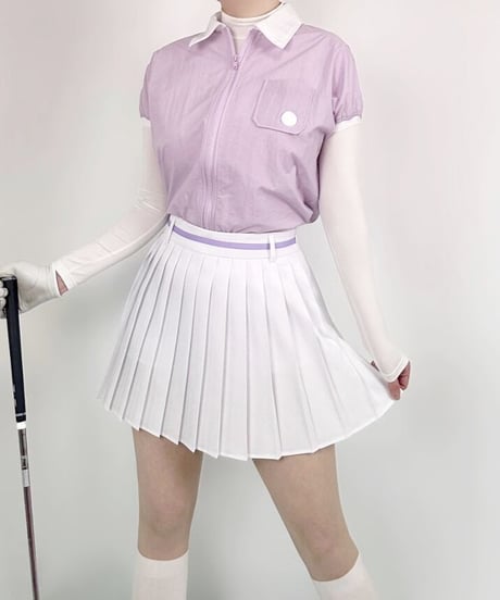 ウエストラインポイントプリーツスカート (3colors)