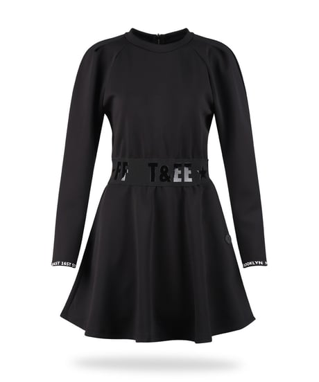 バックジッパーポイントパフスリーブワンピース (インナーパンツ付き/3colors)
