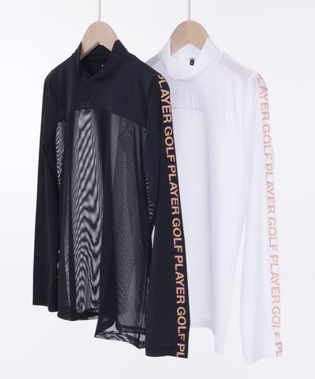 アイスシースルーUVカットレターリングモックネックインナー (2colors)