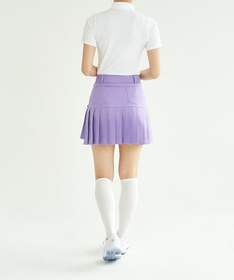 アンバランスサイドテーピングプリーツスカート (3colors)