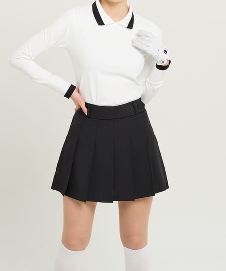 ベルトディテール付きプリーツスカート (3colors)
