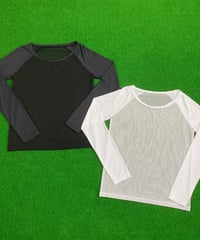 UVカット＆速乾メッシュインナーシャツ2枚セット (長袖/2colors)