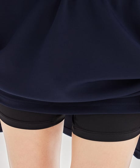 バックジッパーポイントパフスリーブワンピース (インナーパンツ付き/3colors)
