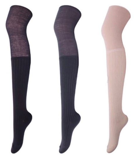 シャーリングニーハイソックス (3colors)