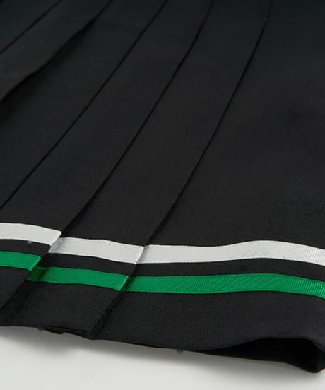 配色ダブルラインプリーツスカート (2colors)