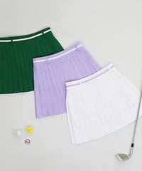 ウエストラインポイントプリーツスカート (3colors)