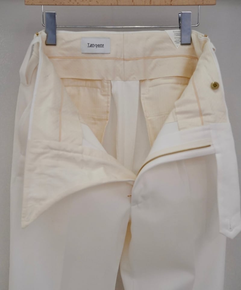 Tangent/Tan25°オフィサーパンツ WHT | CLOTHING SALON SOSO