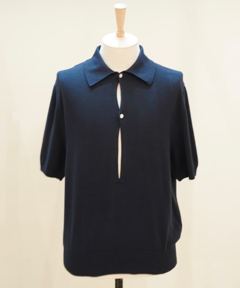【トオル】cantate ディープスキッパーポロ　サイズ44 cantate/Deep skipperショートスリーブポロ TURQUOISE | CLOT
