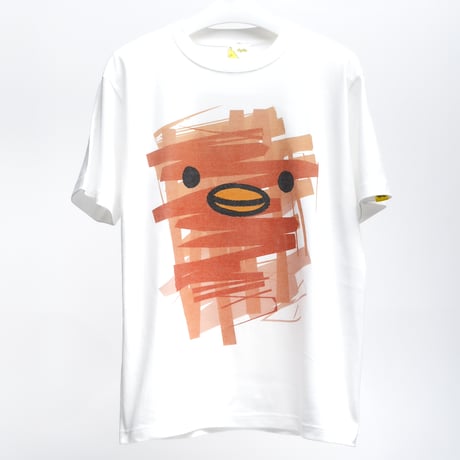 ゲルぴよTシャツ PAINT ART オレンジ