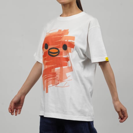 ゲルぴよTシャツ PAINT ART オレンジ