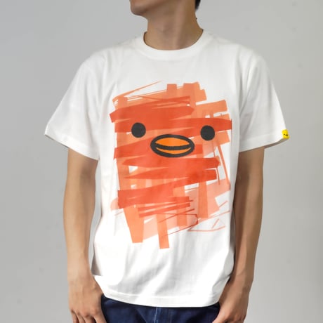 ゲルぴよTシャツ PAINT ART オレンジ