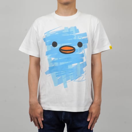 ゲルぴよTシャツ PAINT ART ブルー