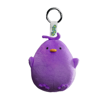 ゲルぴよ ぬいぐるみキーホルダーパープル