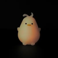 ゲルぴよ カプセルトイ 蓄光 オレンジ