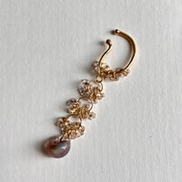 イヤカフ　デニムブルーとブラウン