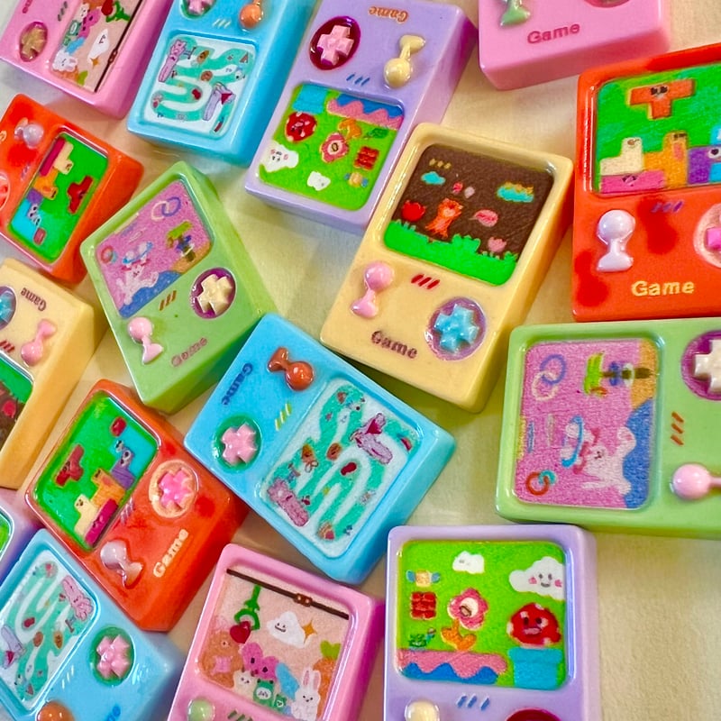 デコパーツ レトロゲーム機 かわいい カラフル プログラミング 推し色