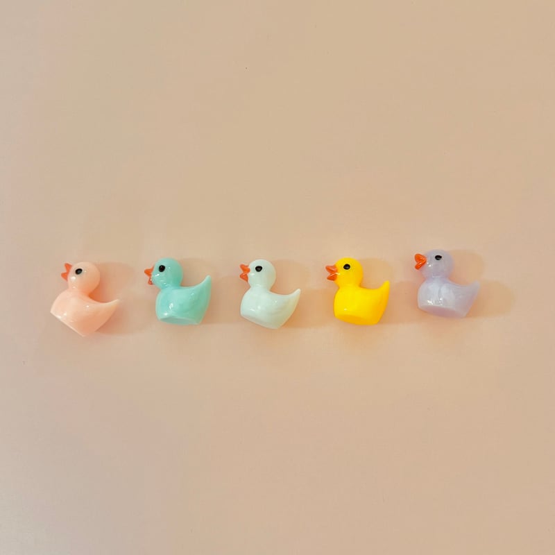 デコパーツ アヒル 鳥 小鳥 ひよこ アニマル ミニチュア レトロ
