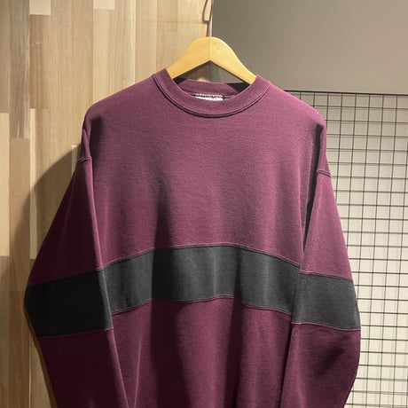 90s Hanes PREMIUM USA製 切替スウェットシャツ　D304 トレーナー
