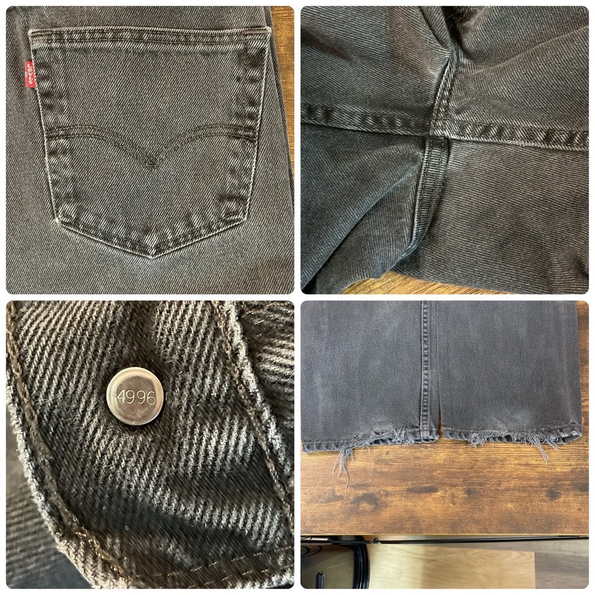 リーバイス 550 ブラック カットオフ W36 Levi's 550 ブラックデニムパンツ W36 L36 ワイド リーバイス D536 |