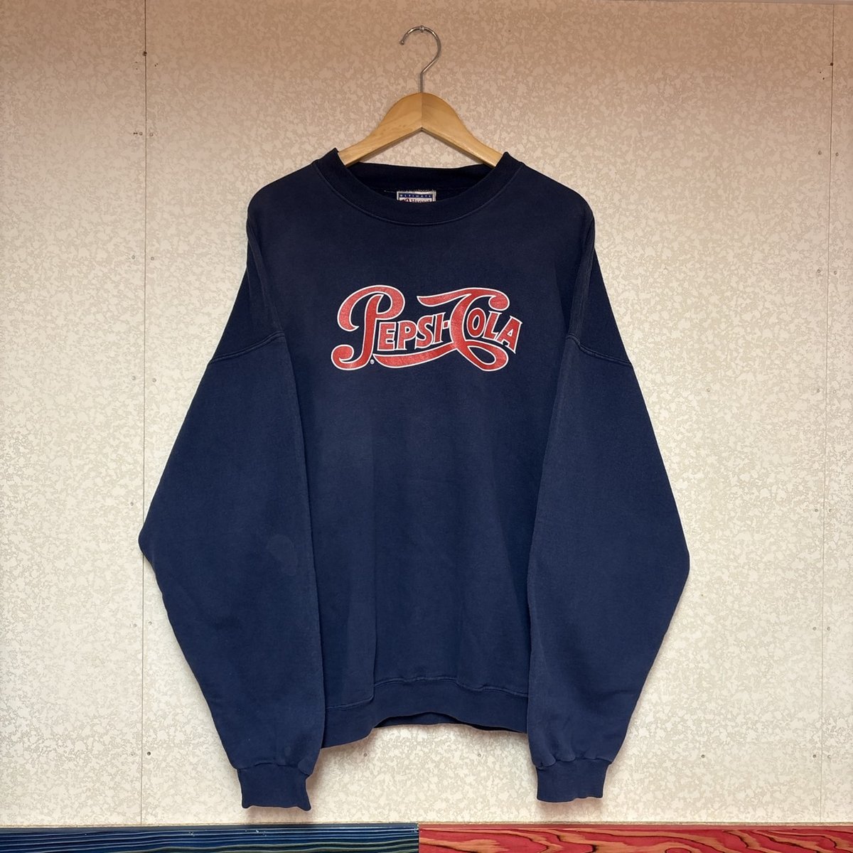 90's PEPSI-COLA ペプシコーラ スウェットトレーナー　ヴィンテージ 90s Hanes PEPSI COLA 復刻ロゴ スウェットシャツ ペプシコーラ