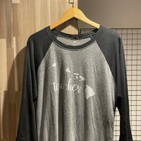 Teaching is a Royal ADVENTURE ハワイ諸島　プリント　ラグランTシャツ　C892 ラグランスリーブTシャツ　長袖Tシャツ